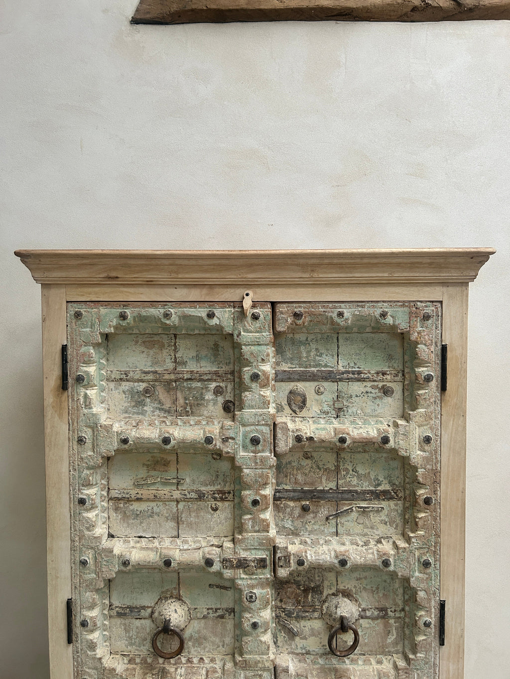 Antique rustic white washed Cupboard | Ayesha