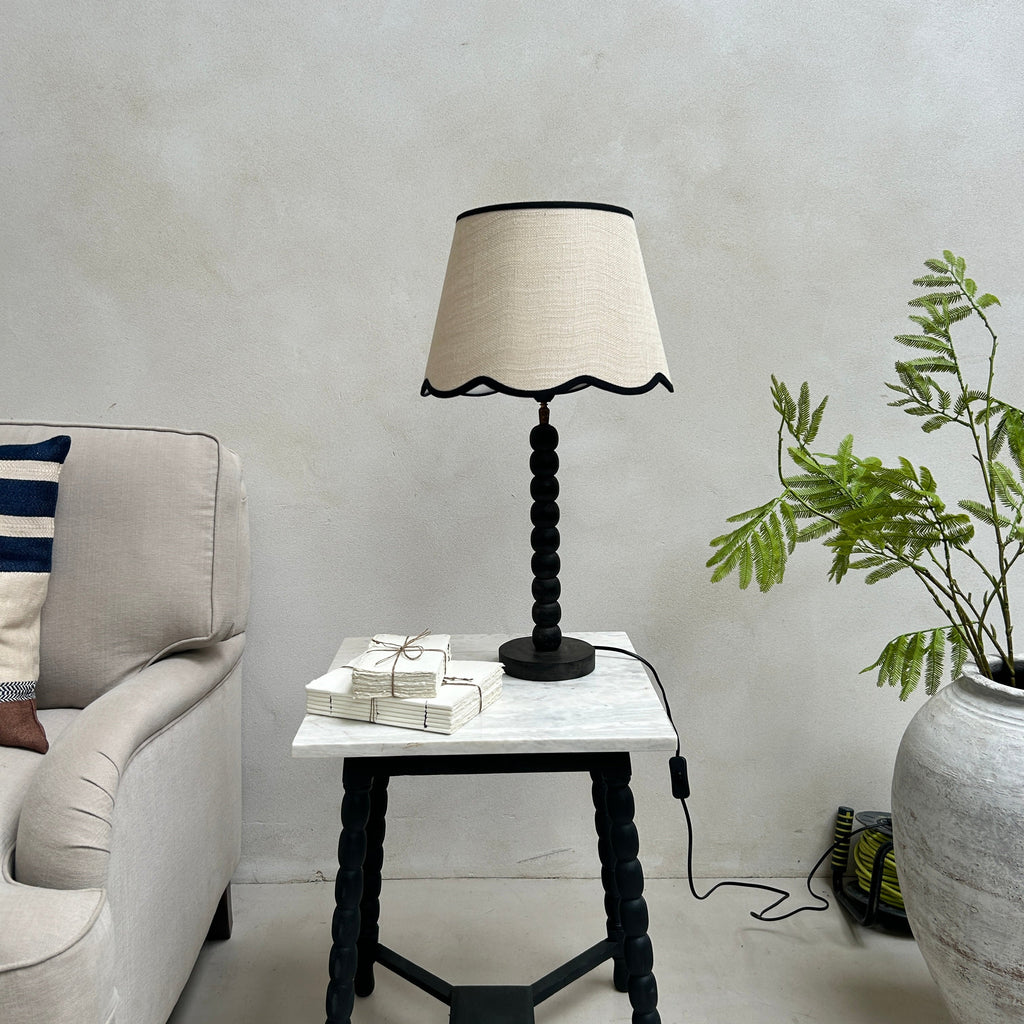 Bobbin Table Lamp | Dark Wood
