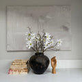 Faux white magnolia spray 71cm