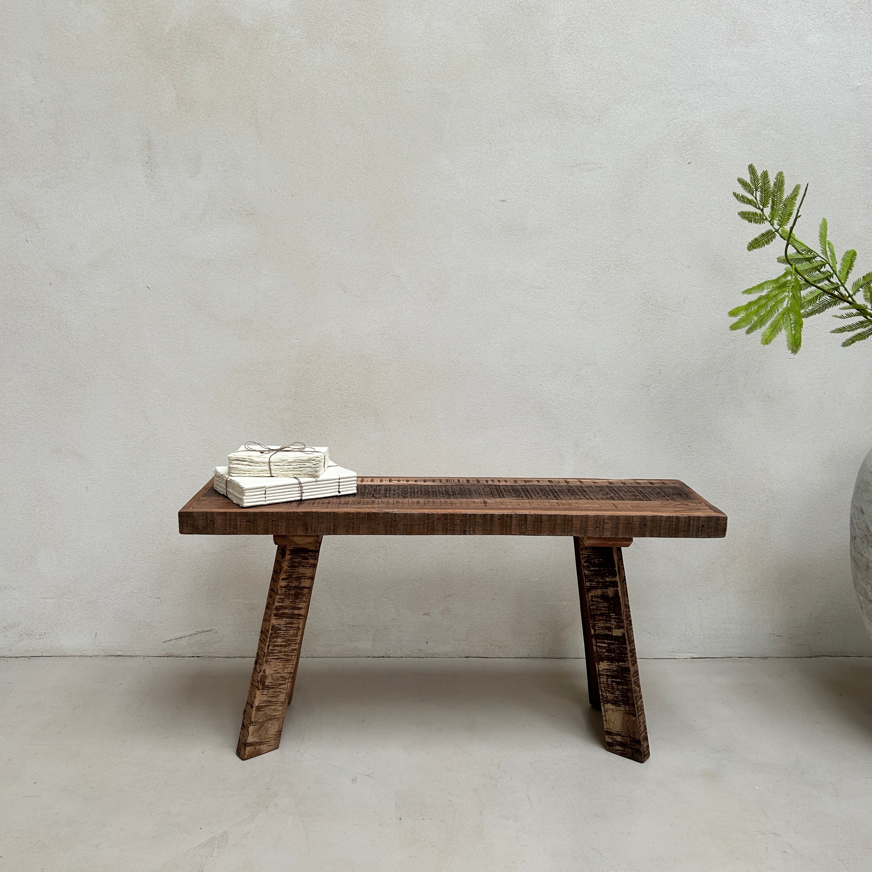 Rustic Reclaimed wood Utility Bench Cornwall