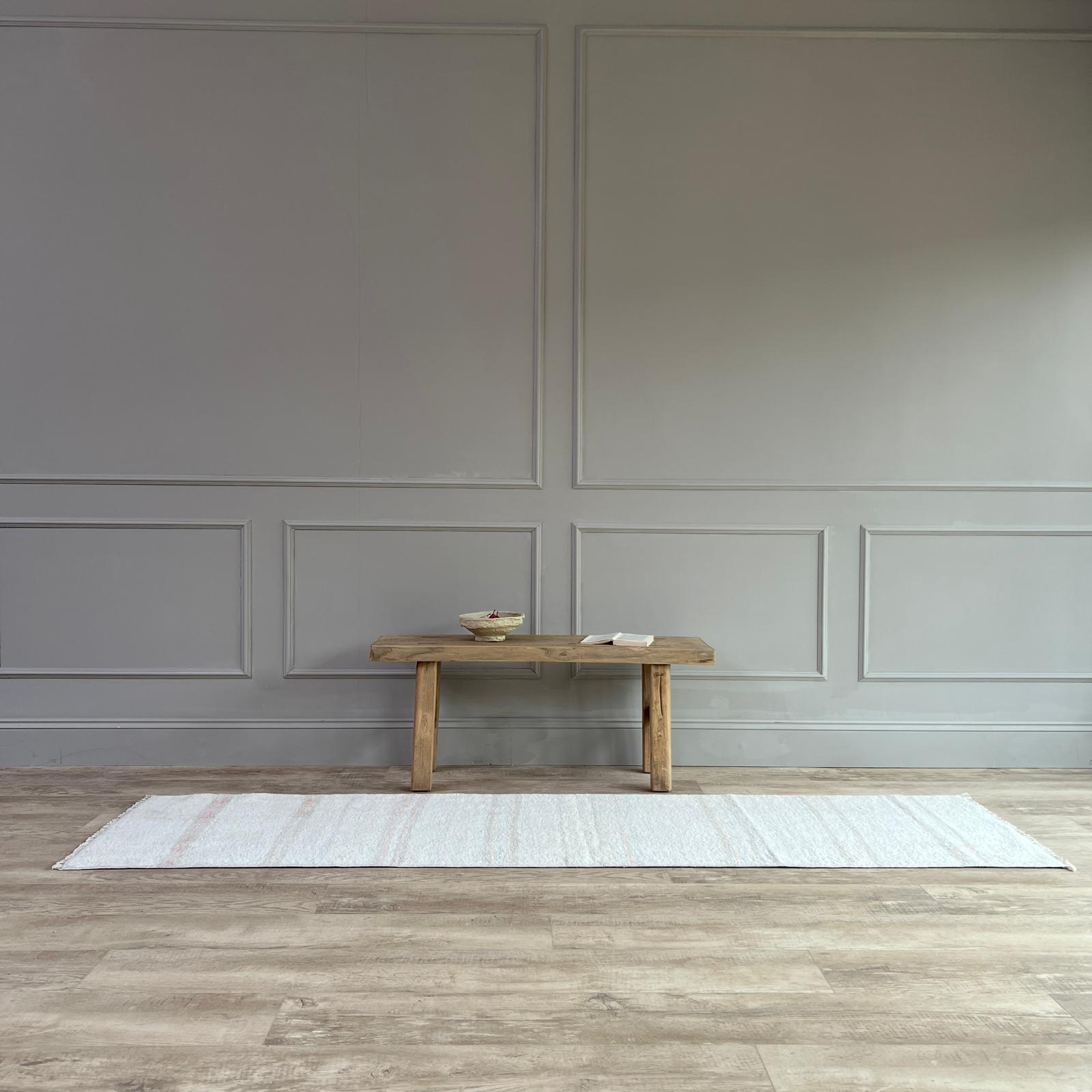 Vintage brushed linen runner No: 19, 70cm x 260cm